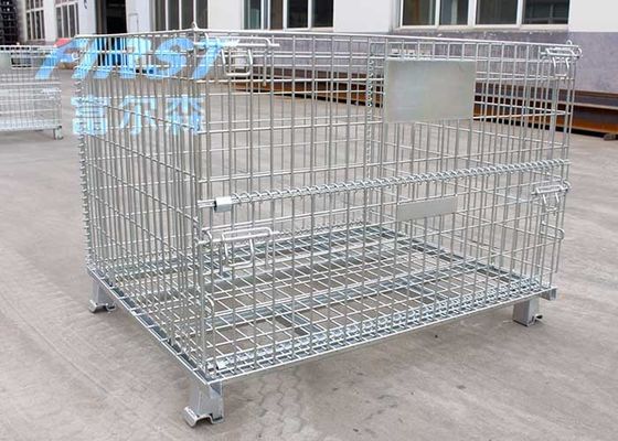 calidad  Stackable Steel Q235 50*50mm Wire Mesh Box Pallet fábrica