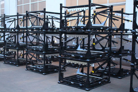 Plataforma de acero del transporte de 4 maneras del tubo cuadrado negro de la entrada