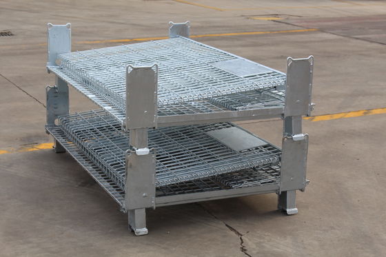 La logística cubre con cinc el alambre revestido Mesh Box Pallet de 1000kg 50*100m m