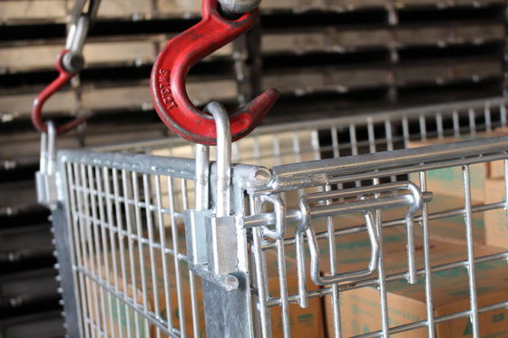 La logística cubre con cinc el alambre revestido Mesh Box Pallet de 1000kg 50*100m m