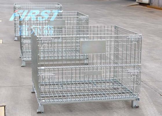 El doble de la capacidad de Warehouse 800KGS hizo frente al alambre Mesh Box Pallet
