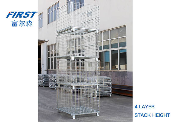 El transporte 5/1 Stackability RAL galvanizó el alambre Mesh Box Pallet