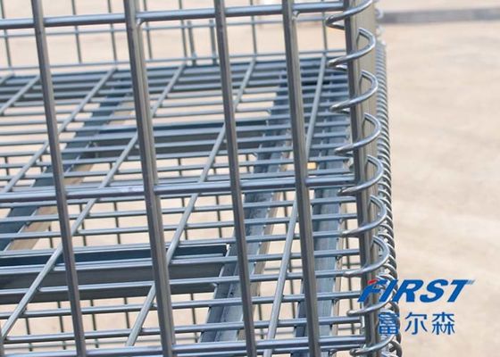 El doble de la capacidad de Warehouse 800KGS hizo frente al alambre Mesh Box Pallet