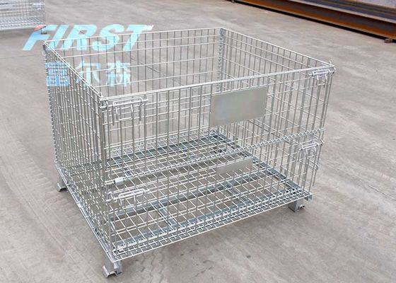 Cuatro alambre de calibre Mesh Box Pallet de los anillos 0.31m3 6.3m m