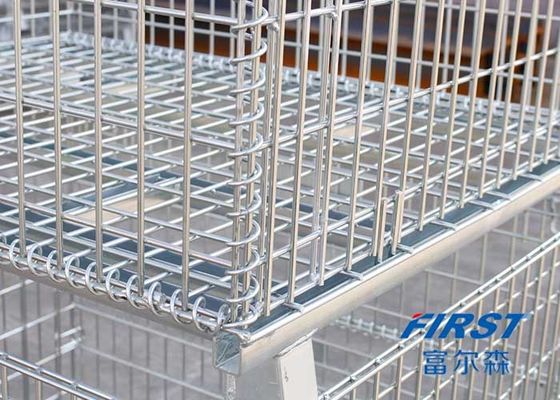 Cuatro alambre de calibre Mesh Box Pallet de los anillos 0.31m3 6.3m m
