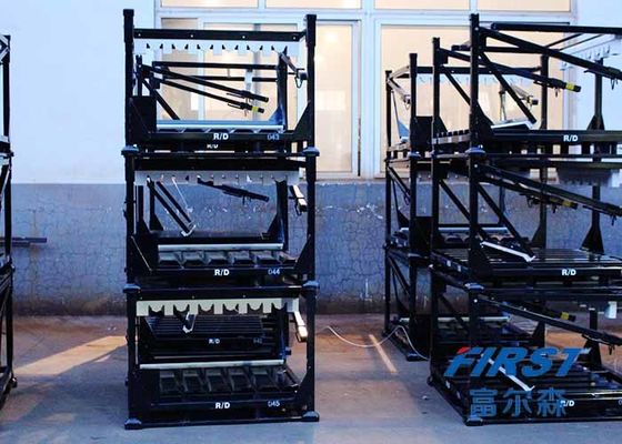 4 capas que apilan la caja de plataforma del metal