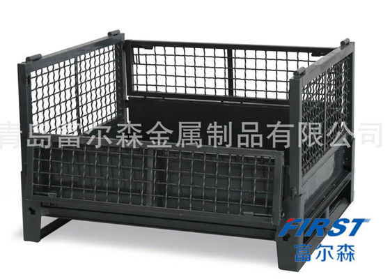 Jaula plegable bloqueable negra del metal 1500KG del plegamiento 50*100m m