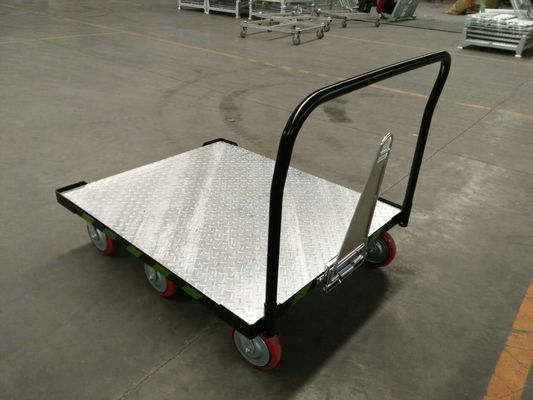 El cinc plateó la carretilla de Warehouse de la mano de la capacidad de las ruedas 150Kg de 100m m