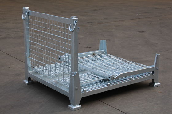 Electro 50x50 plateado cinc plegable Mesh Metal Storage Cage