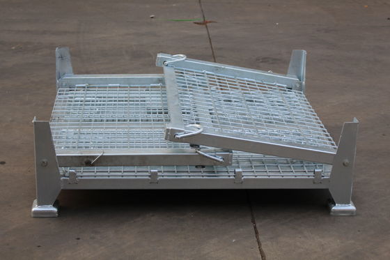 Electro 50x50 plateado cinc plegable Mesh Metal Storage Cage