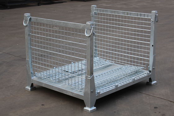 Electro 50x50 plateado cinc plegable Mesh Metal Storage Cage