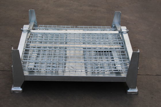 Electro 50x50 plateado cinc plegable Mesh Metal Storage Cage