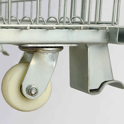 Jaula plegable bloqueable de plata del metal 1500KG del plegamiento 50*50m m