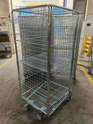 Envase ligero galvanizado en baño caliente de la jaula del rodillo
