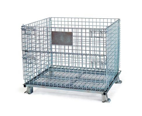 El polvo del CE RAL cubrió el alambre Mesh Container del plegamiento 1000KG
